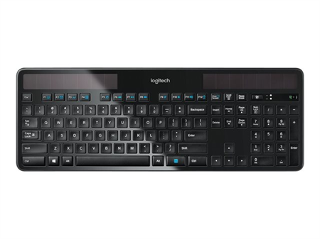 Logitech Wireless Solar Keyboard, RF trådlös